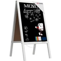 ALLboards Standtafel Kundenstopper mit farbigem Holzrahmen 118x61cm Werbetafel