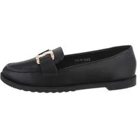 Ital-Design Elegante Loafer mit Komfort und Stiloptionen Mokassin (85697976) Blockabsatz Mokassins in Schwarz