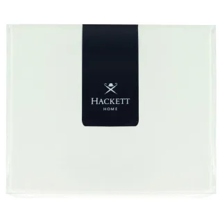 Hackett Home Klassische Einfarbige Fitted Weiße Doppelbettwäsche