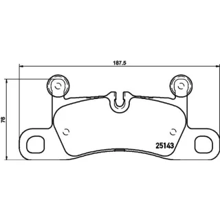 Hella Bremsbel?ge hinten Porsche 718 911 Boxster Cayenne