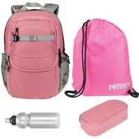NITRO Schulrucksack Jungen Mädchen Future Hero Schultasche Rucksack (4 Teile Set, inkl. Mäppchen Box, inkl. Sportbeutel, inkl. Trinkflasche), viel Stauraum Laptopfach 2 Hauptfächer Daypack Auswahl rmtf