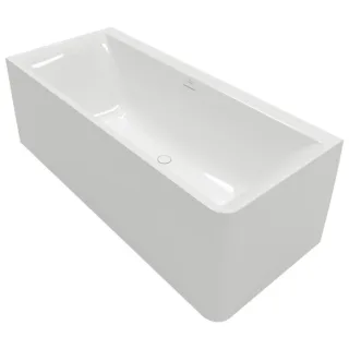 Villeroy und Boch Subway 3.0 Vorwand-Badewanne Q180SBW9CL00V01 180x80cm, links, Quaryl, weiß
