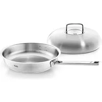 Fissler Bratpfanne Original-Profi Collection® Pfanne 28cm mit Hochraumdeckel, Edelstahl 18/10 (1-tlg), Kaltmetallgriffe,Mess-Skala (L),cookstar Allherdboden, Made in Germany