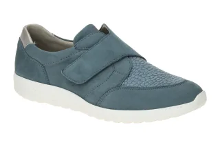 Waldl?ufer 634K33 K-IRA Damen Slipper Blau Denim Taupe Luftpolster Sohle