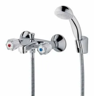 Kaja CLASSIC Wannenf.-Brauseb. m. Brause-Set, chrom, 25102-4-c 25102-4-c