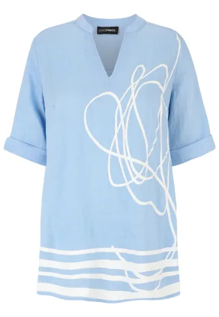 Doris Streich - Bluse hellblau - Gr. - 46