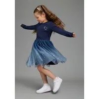 KIDSWORLD Jerseykleid Festliches Tüll-Kleid mit Farbverlauf für kleine Mädchen Tüllkleid für besondere Anlässe, modischer Farbverlauf und Glitzer