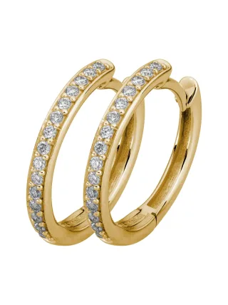 Lyomi Klappcreolen 585/- Gelbgold 30 synth. Diam. 0,22ct.