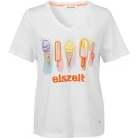 VIA APPIA T-Shirt T-Shirt V-Ausschnitt 1/2 Arm Motiv Druck