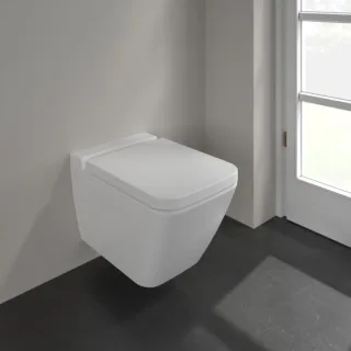 Villeroy und Boch Finion Wand-Tiefspüler 4664R0RW wandhängend, mit DirectFlush, Stone White CeramicPlus