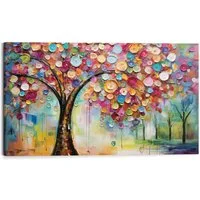 Reinders! Deco-Panel Mehrfarbiger Baum, Wohnzimmer - Mehrfarbig - MDF - Wald - 118x70 cm