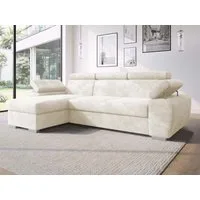 MIRJAN24 Ecksofa Plaza L, mit Bettkasten und Schlaffunktion, Regulierbare Kopfstützen und Armlehne, L-Form
