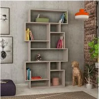 Decortie Bücherregal Karmato, Standregal Bücherregal Holz Wohnzimmer, 96 x 25,5 x 168,5 cm