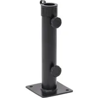 vidaXL Schirmhalter Sonnenschirmständer für Ø38/48 mm Mast Mattschwarz Stahl, 1 tlg.