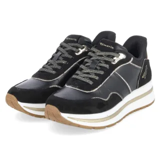Tamaris Low Sneaker - Gr. 36 - Schwarz - Textil & Synthetik