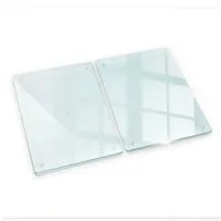 Tulup Herd-Abdeckplatte Induktionsschutz Glas Spritzschutz Glasschneideplatte Transparent, (2 tlg), Gummifüße