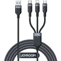 JOYROOM 3in1 Ladekabel USB-A/USB-C/Micro-USB+kompatibel mit iPhone Smartphone-Kabel