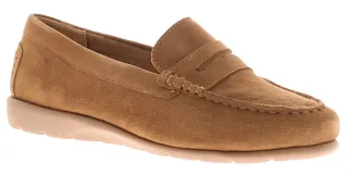 Hush Puppies Shelby Suede Damen Wildleder Schlupfschuhe In Tan