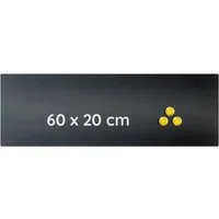Steelboxx Memoboard Glas Memoboard, 200 x 600 x 40 mm, schwarz, (Spar Set, 1-tlg), zum Anheften von Notizzetteln (inkl. 3 Magnete)