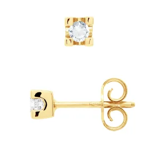 DIADEMA - Ohrringe mit Diamanten - Gelbgold