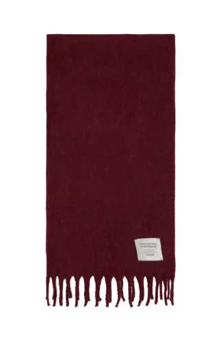 American Vintage - Weicher Schal mit Fransen rot - Gr. - OS