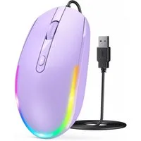Seenda 201 Maus mit Kabel 1600 DPI USB Maus Kabelgebunden für Laptop/PC Maus (kabelgebunden, DPI 1600, optisch, Plug&Play, Beleuchtet)