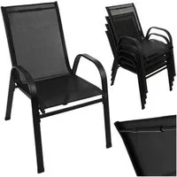 Gardlov Gartenstuhl Gartenstuhlset 4 Stühle (Spar-Set, 4 St), Spezielle Schutzkappen an den Beinen verhindern Kratzer