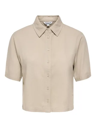 ONLY - ONLGOA S/S LINEN BL SHIRT CC PNT Oxford Tan - Gr. - L