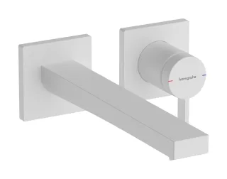 Hansgrohe 2-Loch Waschtischmischer Unterputz Tecturis E F-Set 225 mm Auslauf, mattweiss, 73051700 73051700