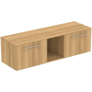Ideal Standard Möbel-Set 160cm i.life B 2 Auszüge 1 mi.off.Fach Gr.Chrom Eiche Natur, T5846NX T5846NX