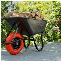 Xonic Schubkarre TIREX by xonic® Schubkarre – Verzinkte Wanne bis 250kg Rot Schwarz