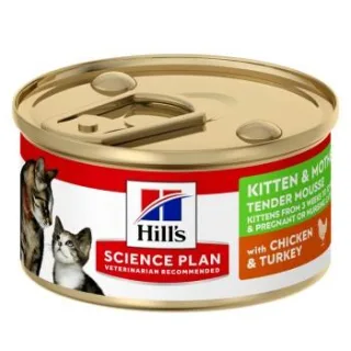 Hill's Hill’s Science Plan Kitten & Mother mit Huhn & Truthahn, Tender Mousse 24×85 g