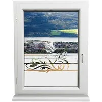 INDIGOS UG Fensterfolie Sichtschutzfolie Schmetterling – H50Line für Bad & Fenster