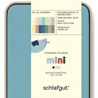 Schlafgut Spannbettlaken Casual Mini Spannbettlaken, Jersey, Gummizug: rundum, (1 Stück), für Kinder, MADE IN GREEN by OEKO-TEX®