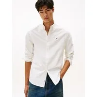 Tommy Jeans Langarmhemd TJM REGULAR OXFORD mit Rundhalsausschnitt, Button-down-Kragen