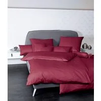Janine Bettwäsche Colors, Mako-Satin, 2 teilig, feinfädige uni Bettwäsche für alle Jahreszeiten, Markenreißverschluss