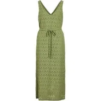Vila Shirtkleid Elegantes Kleidungsstück mit V-Ausschnitt und Muster (mini) VIAMALINA V-NECK S/L MIDI DRESS/PB