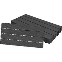 FIVMEN Terrassendielen WPC Terrassenfliesen Kunststoff Bodenfliese Gartenfliesen, (Packung, 30-St., 30x60cm Filterbares Wasser Premium Fliese Terrassendielen für Balkon), Holzoptik mit klicksystem
