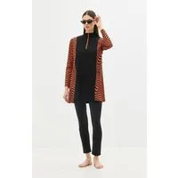 C&CITY Badeanzug Zebra-Print 4-teiliger Badeanzug