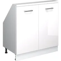 Vicco Kommode Rion, Weiß Hochglanz/Weiß/Weiß, mit 2 Türen (1 St)