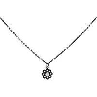 Wildcat Kette mit Anhänger Crystal Flower Kette - Schwarz, Chirurgenstahl 316L - wasserfest, langlebig, hautverträglich