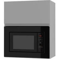 Feldmann-Wohnen Faltlifthängeschrank Avellino (W2MK/60, Mikrowellenumbauschrank mit Klapptür und Gasdruckdämpfer, 1-St., moderne Optik, Acrylfronten, Griffmulden) 60x32,5x72cm grifflos grau - dust grey Acryl matt (AV-W2MK/60)