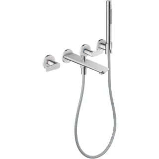 hansgrohe Axor Citterio C Wannen-3-Loch-Armatur 49480000 ohne Struktur, chrom, Unterputz, Wandmontage