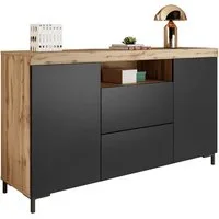 Lookway Kommode Yoshi mit Beinen und Schubladen im Industrial Design, Breite: 164 cm