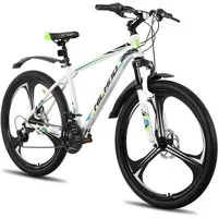 HILAND Mountainbike 26 Zoll Mountainbike für Erwachsene für Männer, Frauen, Studenten, 3-Speichen-Räder, 18-Gang, mit Schutzblechen, Doppelscheibenbremsen