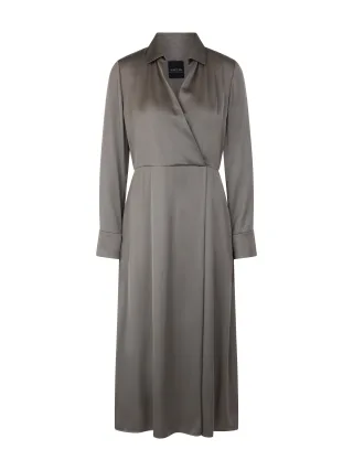 Marc Cain Collections - Kleid aus Viskosemix soft charcoal - Gr. - 42