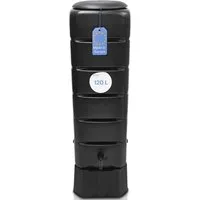 YourCasa Regentonne Regentonne [Tower] 120L mit Standfuss, Deckel & Wasserhahn Regenfass, 120 Liter, Eckig und Schmal, inkl. Sockel 39,6 x 118,6 cm