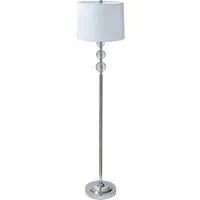 relaxdays Stehlampe Kristall, weiß