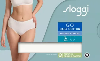 sloggi - sloggi GO Daily Cotton Midi 3P silk white - Gr. - XXL