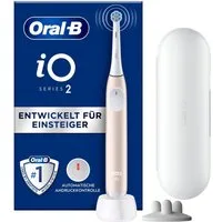 Oral-B Elektrische Zahnbürste iO Series 2, Aufsteckbürsten: 1 St., für die sanfte Reinigung, Reise-Etui, Aufsteckbürstenhalter
